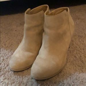 Old Navy Cream Ankle Boots